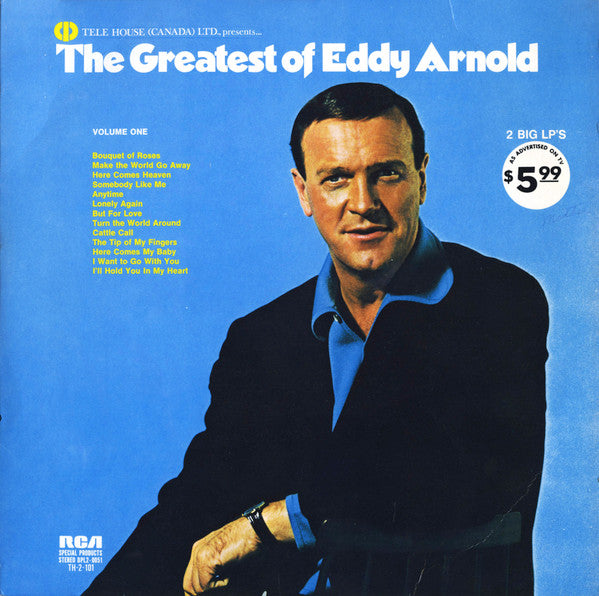 Eddy Arnold – The Greatest Of Eddy Arnold - 2lps- 1973-Folk, World, & Country Style: Country (Vinyl) Mint