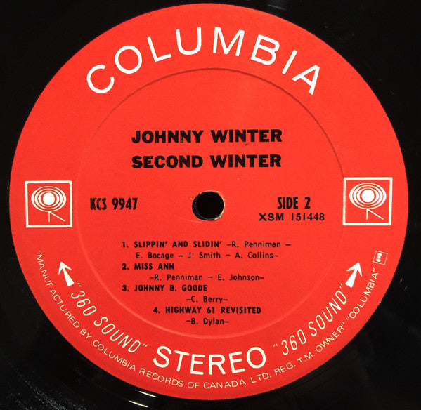 Johnny Winter ‎– Second Winter - 1969- &nbsp;Rock, Blues ( UK Vinyl)