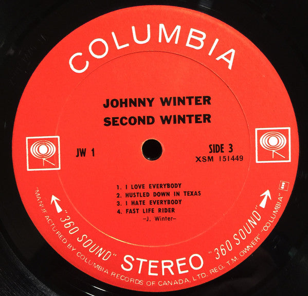 Johnny Winter ‎– Second Winter - 1969- &nbsp;Rock, Blues ( UK Vinyl)