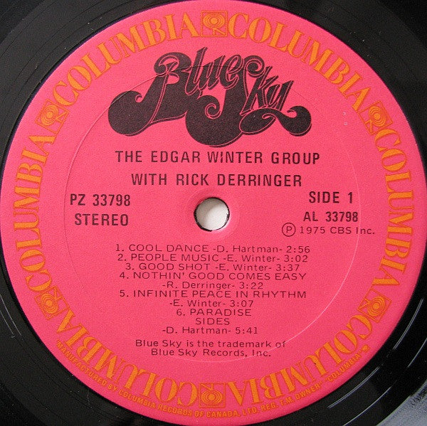 The Edgar Winter Group With Rick Derringer ‎– The Edgar Winter Group With Rick Derringer - 1975 Classic Rock (vinyl)
