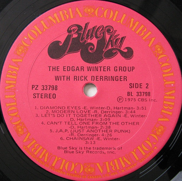 The Edgar Winter Group With Rick Derringer ‎– The Edgar Winter Group With Rick Derringer - 1975 Classic Rock (vinyl)