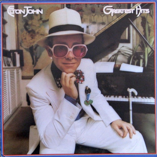 Elton John ‎– Greatest Hits ( clearance vinyl )   Clipped cover
