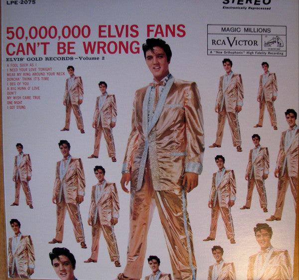 Elvis Presley ‎– 50,000,000 Elvis Fans Can't Be Wrong - Elvis' Gold Records, Vol. 2 (vinyl) Mint Copy !