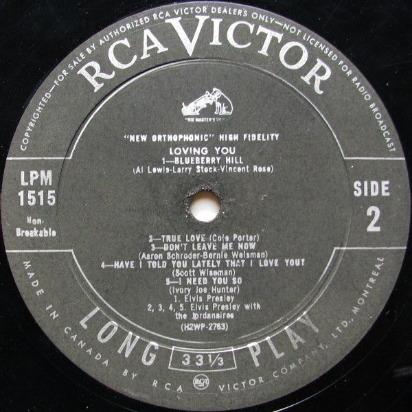 Elvis Presley – Loving You - 1957 - 	Rock, Pop, Stage & Screen Style: Soundtrack, Rock & Roll, Ballad (Vinyl)