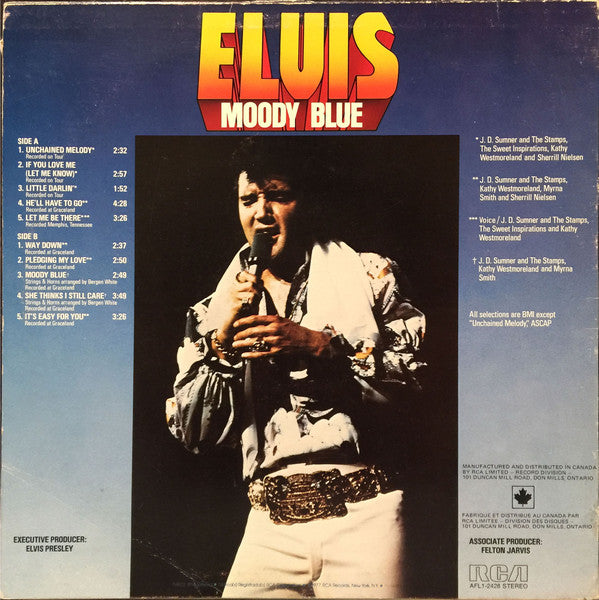 Elvis Presley – Moody Blue – Rare Blue Translucent Vinyl 1977