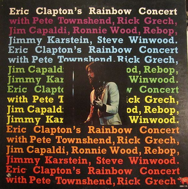 Eric Clapton ‎– Eric Clapton's Rainbow Concert -1973 Blues Rock, Classic Rock (vinyl) NMint