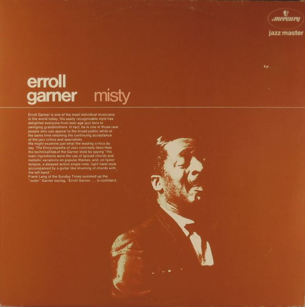 ERROLL GARNER – Plays Misty ,1961, Jazz (vinyl) Mercury – 6336 320 , Vinyl – Holland Mono
