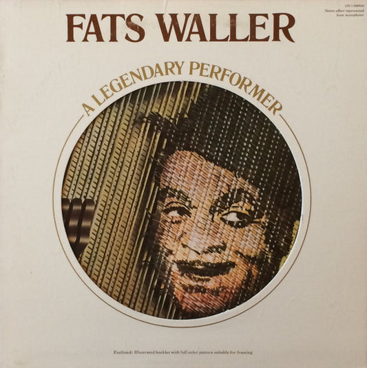Fats Waller – A Legendary Performer (1978, USA Vinyl LP) — RCA CPL1‑2084