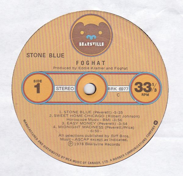 Foghat – Stone Blue – 1978 – Hard Rock / Blues Rock  (vinyl)