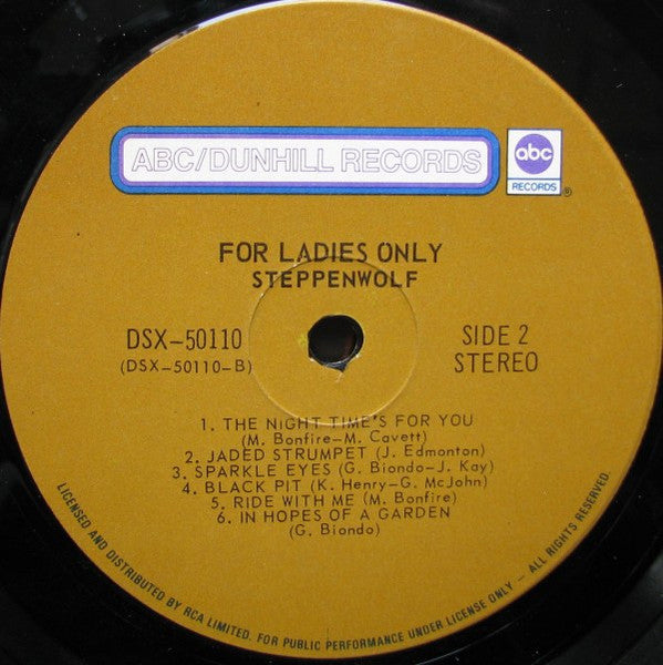 Steppenwolf: For Ladies Only -1971- Garage Rock ( vinyl )  Bargain Bin