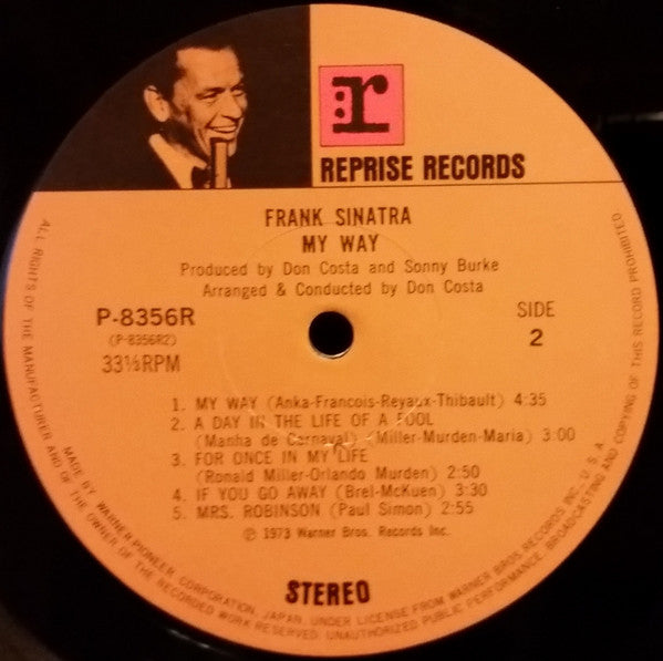 Frank Sinatra My Way j- 1973-Jazz, Pop Style: Ballad, Vocal, Swing _ Japanese Import Vinyl