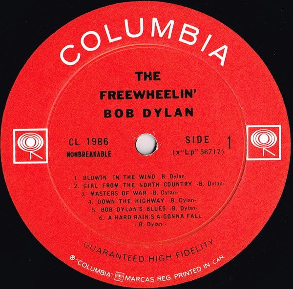 Bob Dylan – The Freewheelin' Bob Dylan - May 27, 1963 (Folk) Very Rare Canadian " Withdrawn Cover " Near Mint !