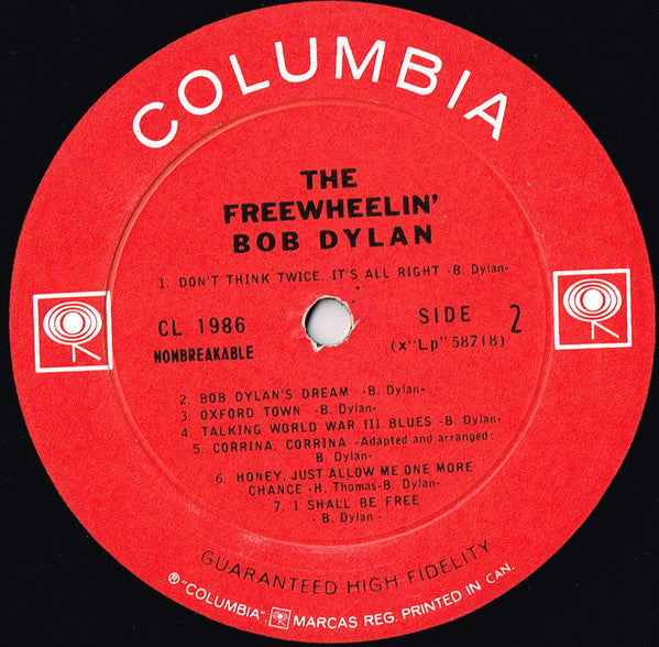 Bob Dylan – The Freewheelin' Bob Dylan - May 27, 1963 (Folk) Very Rare Canadian " Withdrawn Cover " Near Mint !