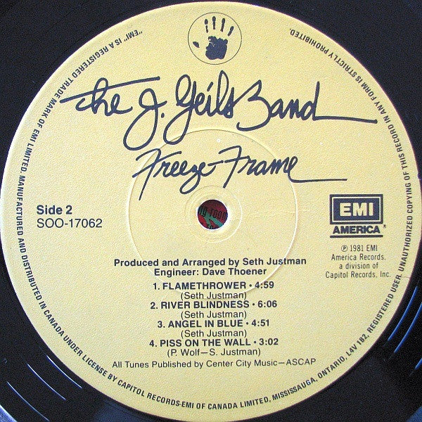 J Geils Band - Freeze Frame ( Clearance Vinyl ) bargain Bin # 1