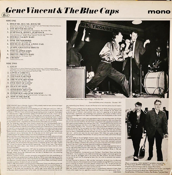 Gene Vincent & The Blue Caps – Cruisin’ with Gene Vincent (1983, UK Vinyl LP) — Rockstar Records RSR‑LP 1007 Mint