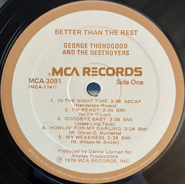 George Thorogood & The Destroyers - Better Than The Rest -1979 Rock (vinyl)