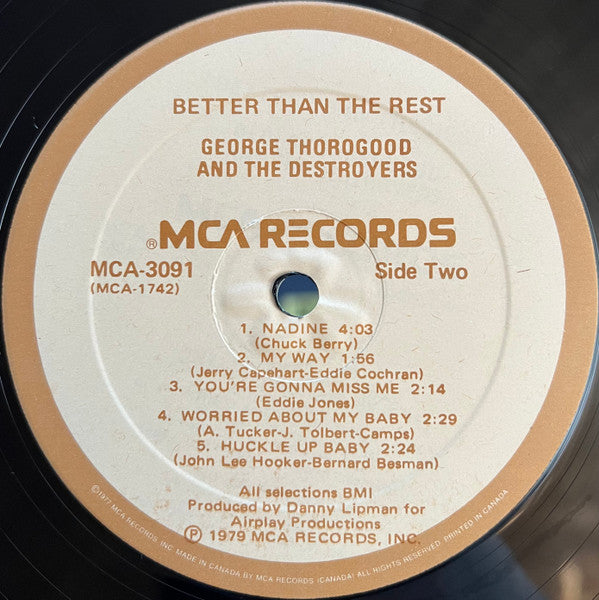 George Thorogood & The Destroyers - Better Than The Rest -1979 Rock (vinyl)