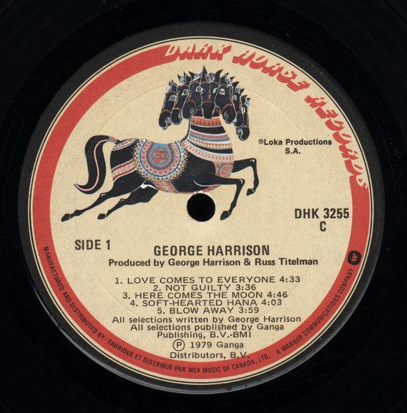 George Harrison – George Harrison - 1979-Rock Style: Pop Rock (Vinyl) Excellent !
