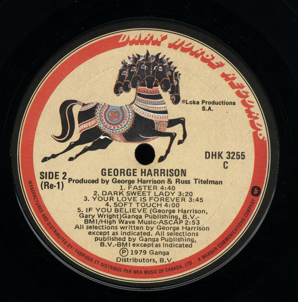 George Harrison – George Harrison - 1979-Rock Style: Pop Rock (Vinyl) Excellent !