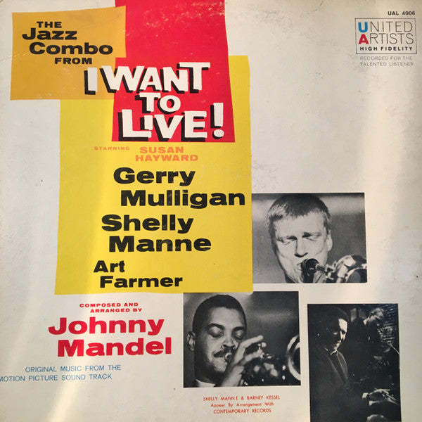 Gerry Mulligan – Gerry Mulligan's Jazz Combo From I Want To Live!  – 1958 – Jazz Soundtrack ( rare Vinyl