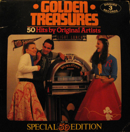 Golden Treasures - 3 lps - 1981-  Rock, Funk / Soul, Pop (Vinyl)  Sledge,Martha Reeves, Gary Puckett ++