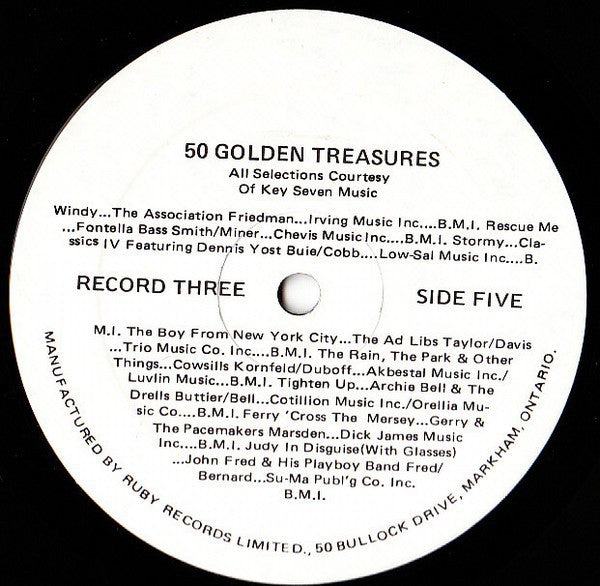 50 Golden Treasures – 1970s – Pop / Rock / Compilation - 1931- 1981 - 3 lp set (Vinyl)
