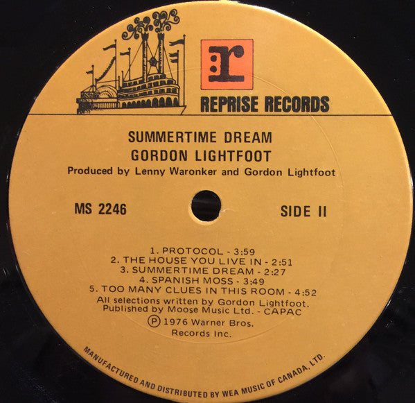 Gordon Lightfoot – Summertime Dream (Folk‑Rock/Canadian Singer‑Songwriter, Vinyl LP) MS‑2246