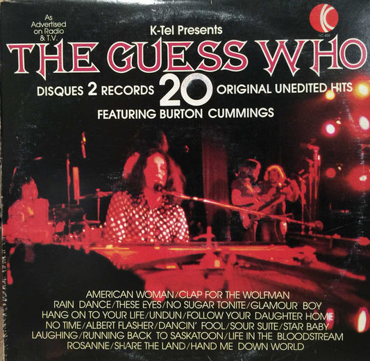 Guess Who ‎– 20 Greatest Hits -2lps - 1976 Classic Rock (vinyl) Near Mint