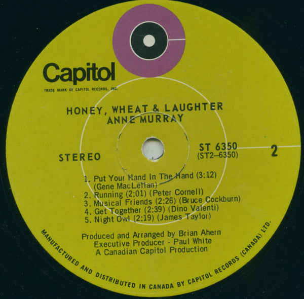 Anne Murray – Honey Wheat & Laughter 1970-Easy Listening, Soft Rock, Ballad vinyl