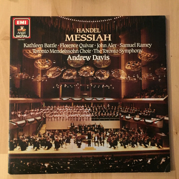Handel*, Kathleen Battle, Florence Quivar, John Aler, Samuel Ramey, Toronto Mendelssohn Choir, Elmer Iseler, Toronto Symphony Orchestra, Andrew Davis – Handel Messiah 2LP Set - Mint