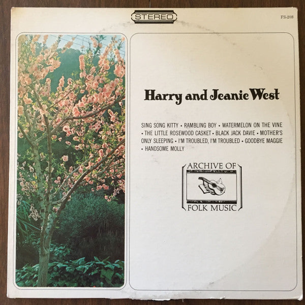 Harry & Jeanie West – Archive of Folk Music (Appalachian Folk / Traditional, Vinyl LP)