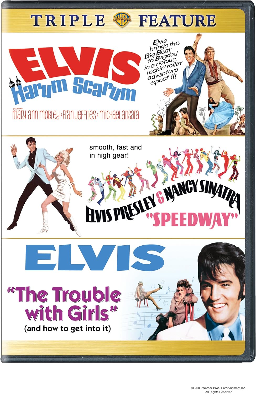 Harum Scarum / Speedway / The Trouble With Girls 2 dvd set  ( Mint DVD )