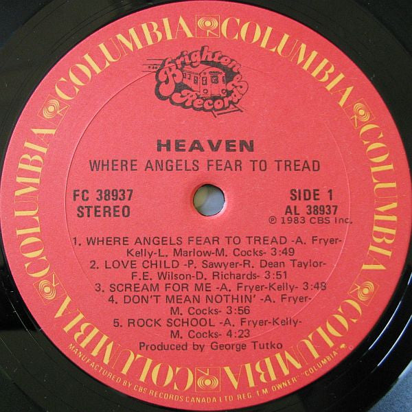 Heaven – Where Angels Fear to Tread (Hard Rock / Heavy Metal, Vinyl LP)
