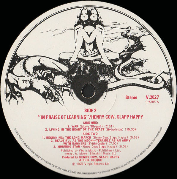 Henry Cow, Slapp Happy – In Praise Of Learning - 1975-Jazz, Rock ,Avantgarde, Art Rock (Uk Vinyl Import )