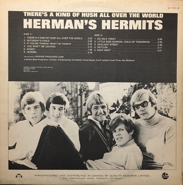 Herman's Hermits – There's A Kind Of Hush All Over The World - 1967- Pop Rock ( Clearance Vinyl)