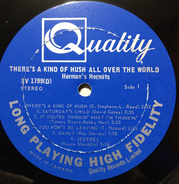 Herman's Hermits – There's A Kind Of Hush All Over The World - 1967- Pop Rock ( Clearance Vinyl)