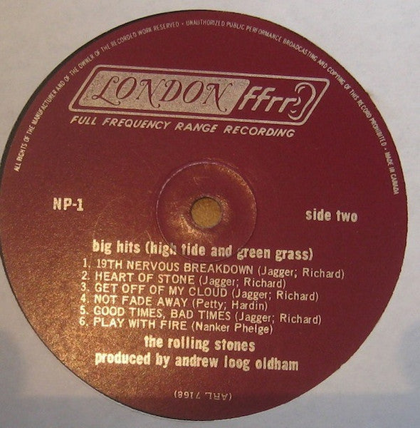 Rolling Stones ‎,The – Big Hits (High Tide And Green Grass) 1966- Blues Rock, Rock & Roll, Hard Rock, Classic Rock (vinyl)