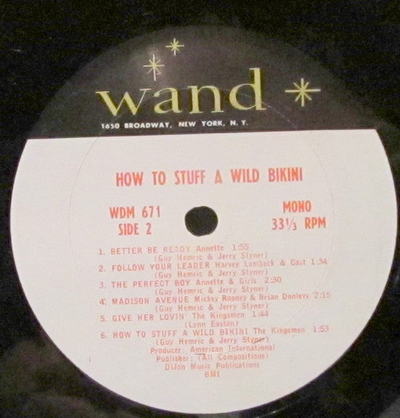 Soundtrack – How to Stuff a Wild Bikini (Wand Canada Pressing) · 1965, Surf Pop, Soundtrack (Vinyl)