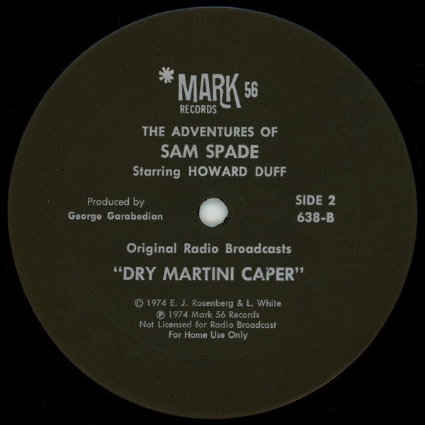 The Adventures of Sam Spade – Original Radio Broadcasts 1974 (Radio Drama / Mystery, Vinyl LP) 1974