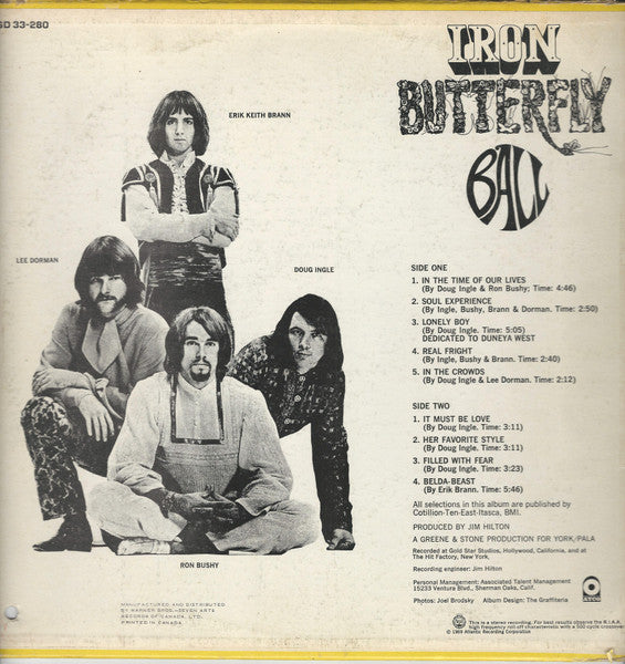 Iron Butterfly – Ball - 1969-Psychedelic Rock ( Vinyl ) awesome shape