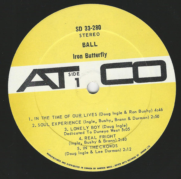 Iron Butterfly – Ball - 1969-Psychedelic Rock ( Vinyl ) awesome shape