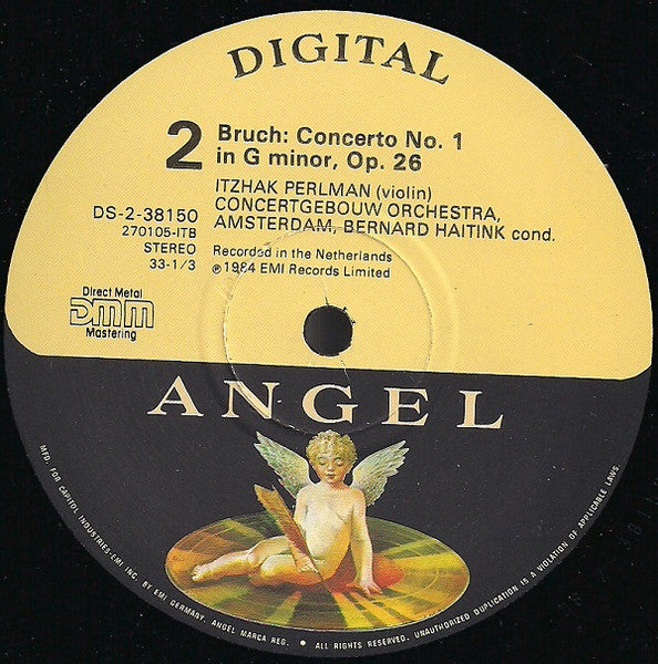 Itzhak Perlman – Mendelssohn* / Bruch* – Concertgebouw Orchestra*, Bernard Haitink – Concerto In E Minor / Concerto No. 1 In G Minor -1984 Classical Style: Romantic (Mint Vinyl)