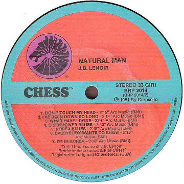 J.B. Lenoir – Natural Man - 1981-Blues Style:Chicago Blues, Electric Blues (Italian Import Vinyl)