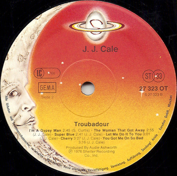 J.J. Cale ‎– Troubadour - 1980  Rock, Blues (vinyl) Near mint!