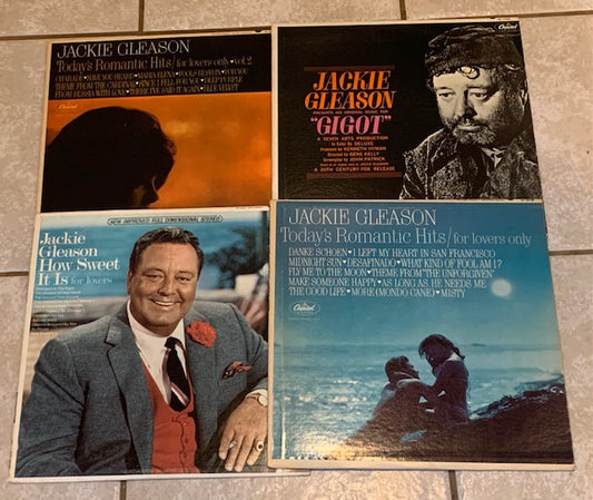 4 JACKIE GLEASON ALBUMS -  Lot Sale - Comedy ( Vinyl)