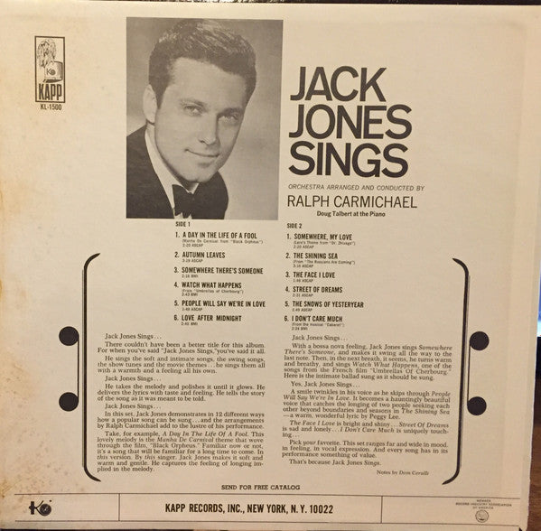 Jack Jones – Jack Jones Sings 1966 - Pop Style: Vocal (vinyl)