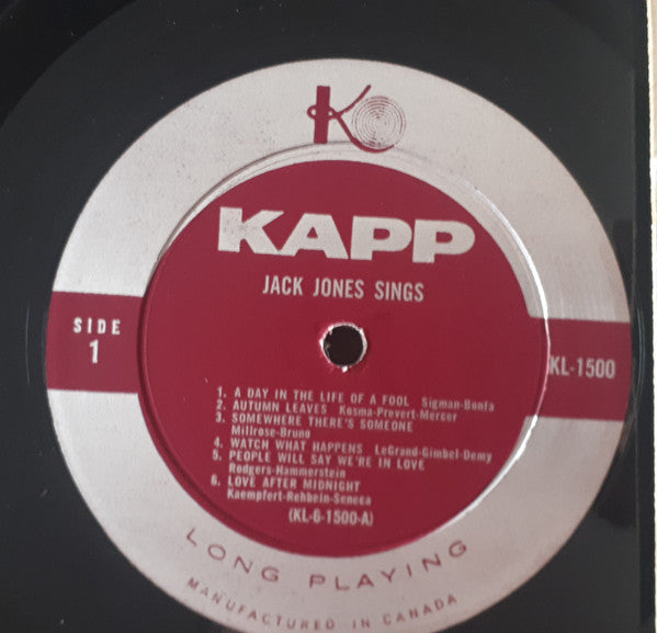 Jack Jones – Jack Jones Sings 1966 - Pop Style: Vocal (vinyl)