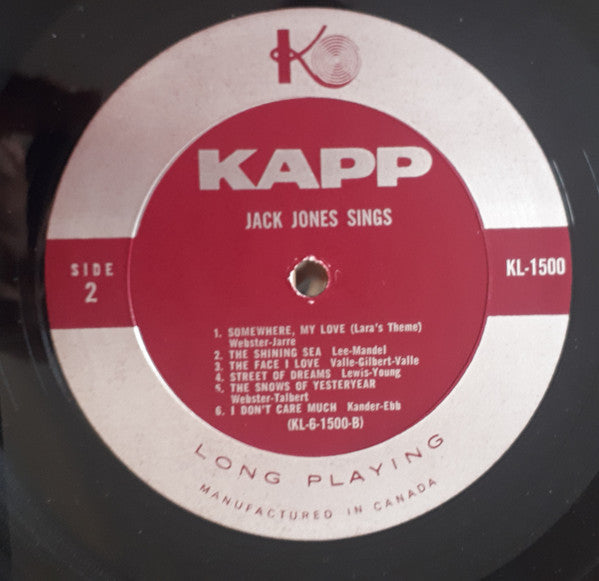 Jack Jones – Jack Jones Sings 1966 - Pop Style: Vocal (vinyl)