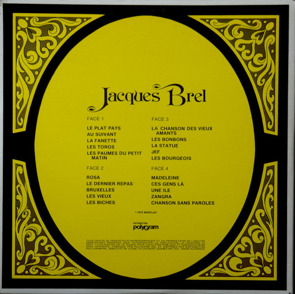 Jacques Brel – Les Grands Succès Barclay Vol 1 - 2lps - 1972-Pop Chanson (vinyl ) NM