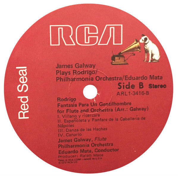 James Galway – James Galway Plays Rodrigo - 1979 Classical - Mint Vinyl